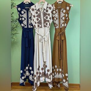 Embroidered Cotton Maxi Dress